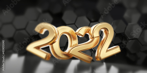 2022 golden bold letters ye...