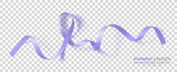 Stomach Cancer Awareness Month. Periwinkle Color Ribbon Isolated On Transparent Background.