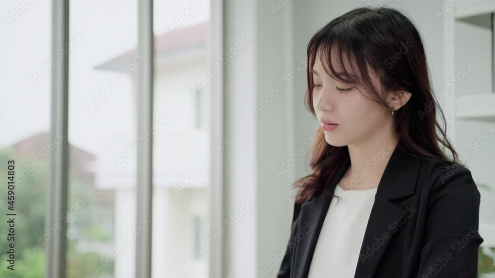 businesswoman is sitting in her office pondering anxiously
businesswoman is sitting in her office pondering anxiously