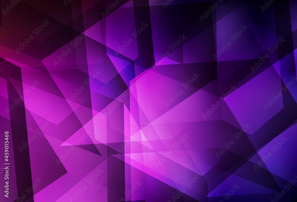 Fototapeta premium Dark Pink vector shining triangular backdrop.