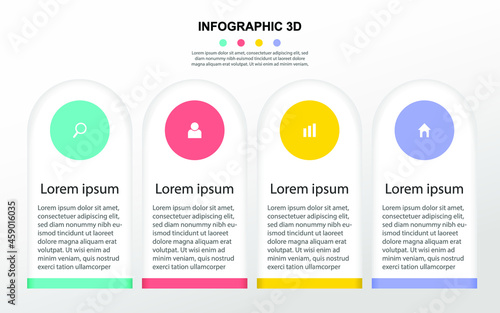 Modern Business data visualization. Process chart. Abstract elements of graph, diagram with steps, options, processes. Vector business template for presentation. Creative concept for infographic.