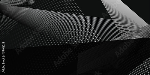 Black and White Abstract Background With Lines