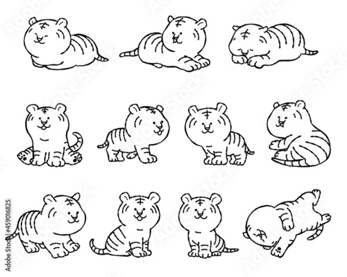 かわいいトラのイラストセット