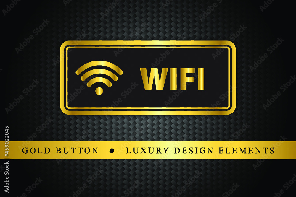 Golden Button Sign In Gold button on the luxury black background. More golden buttons in this ...