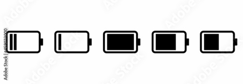 battery icon set, battery charge icon set, battery vector set symbol