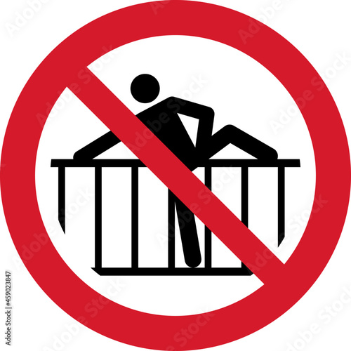 ISO 7010 P071 Do not cross barrier