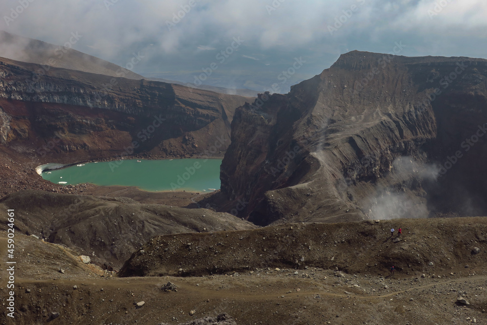 custom made wallpaper toronto digitalCrater of active volcano Goreliy smoke and clouds. Kamchatlka peninsula. .