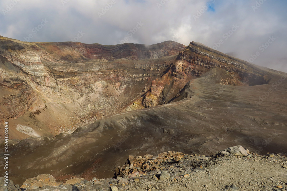 custom made wallpaper toronto digitalCrater of active volcano Goreliy smoke and clouds. Kamchatlka peninsula. .