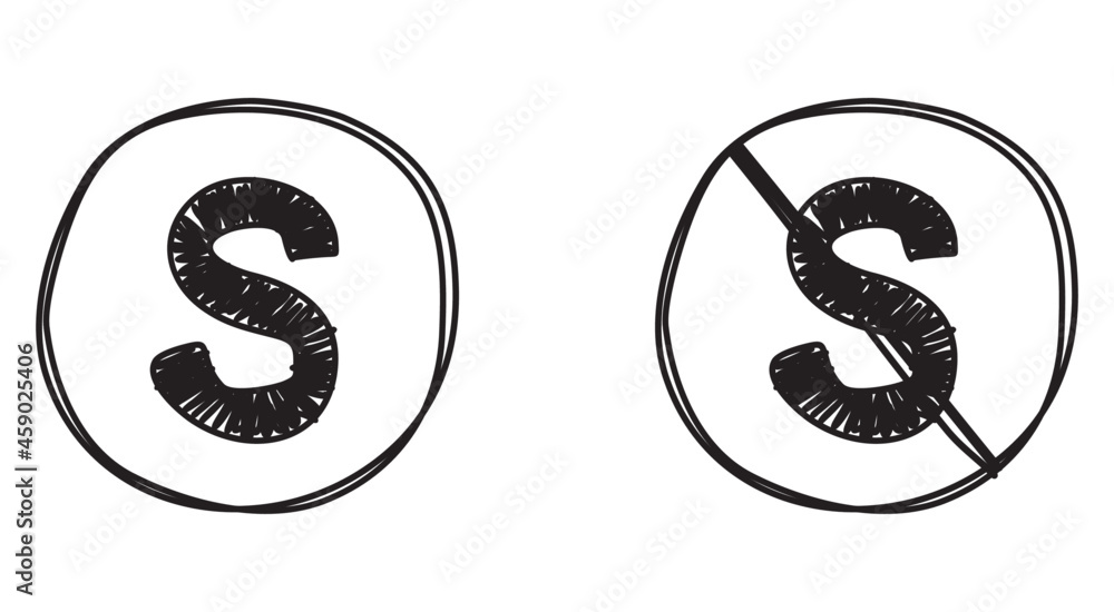 no stop sign with doodle line art design no stop sign with doodle line art design