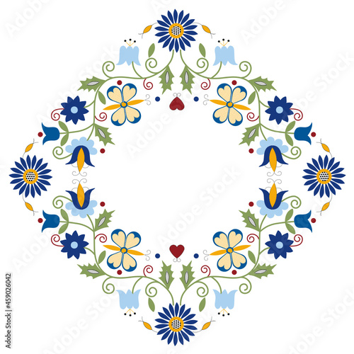 Dekoracja na wymiar kashubian-kaszuby-tulip-butterfly-leaves-vine-heart-poland-polish-embroidery