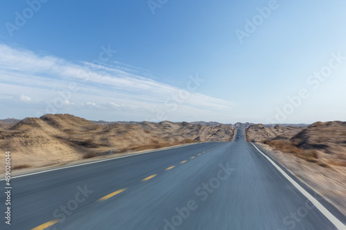 road background in desert wilderness