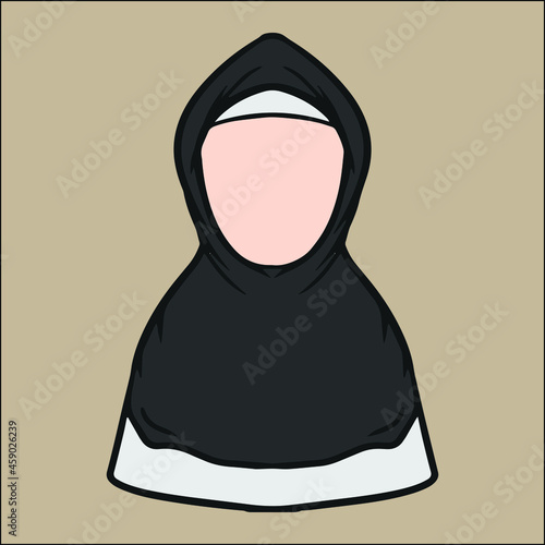 Muslim girl with hijab, editable vector file for your brand, logo, icon, or all of your graphic needs.