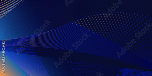 Blue Abstract Background With Lines