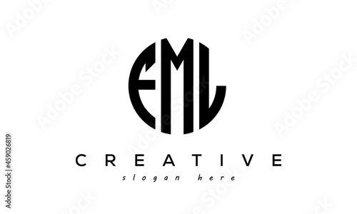 Letters FML creative circle logo design vector photo