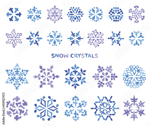 雪の結晶　イラスト素材