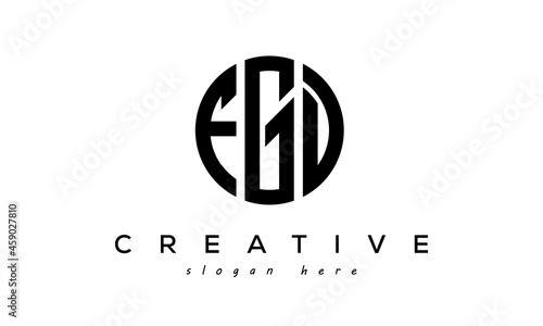 Letters FGD creative circle logo design vector photo