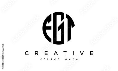 Letters FGT creative circle logo design vector photo