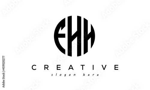 Letters FHH creative circle logo design vector photo