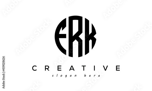 Letters FRK creative circle logo design vector	 photo