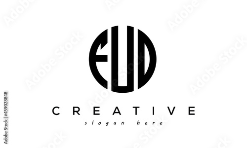 Letters FUO creative circle logo design vector	 photo