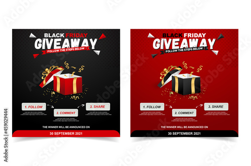 Black Friday Giveaway Template For Social Media