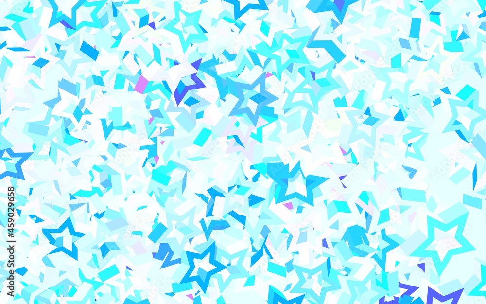 Light Blue, Green vector texture with beautiful stars.