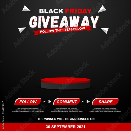 Black Friday Giveaway Template For Social Media