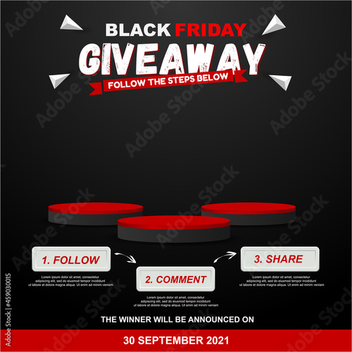 Black Friday Giveaway Template For Social Media