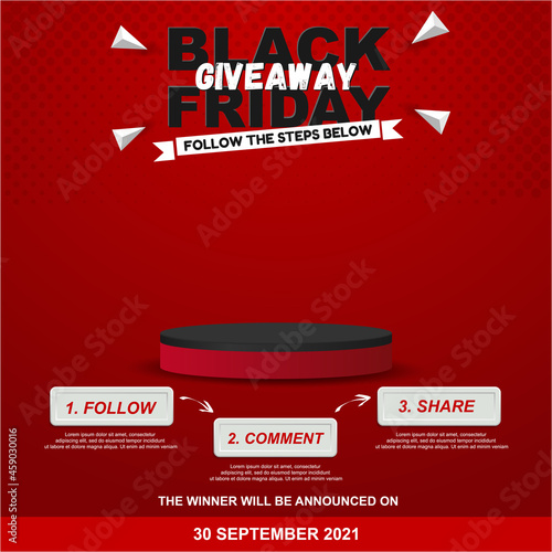 Black Friday Giveaway Template For Social Media