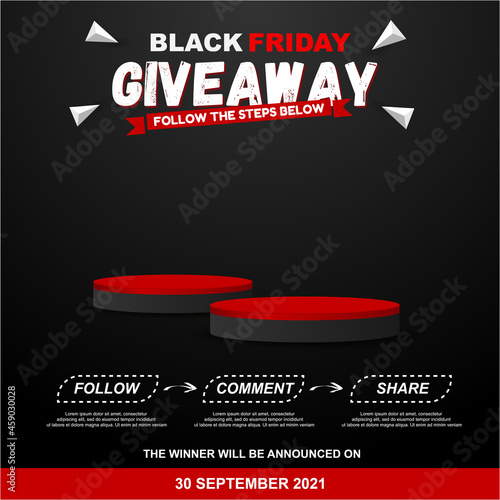 Black Friday Giveaway Template For Social Media