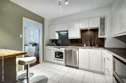 Beautiful renovated and staged with nice furniture condominium in Montreal, Westmount, Canada