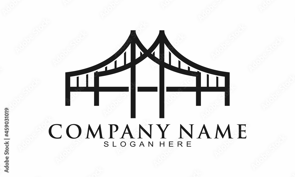 Fototapeta Logo wektor budynku mostu