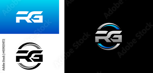 Obraz na płótnie RG Letter Initial Logo Design Template Vector Illustration