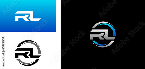 RL Letter Initial Logo Design Template Vector Illustration