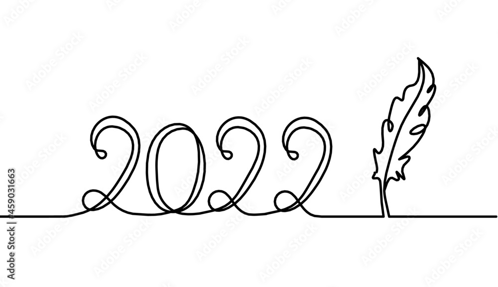Obraz premium Calligraphic inscription of year 