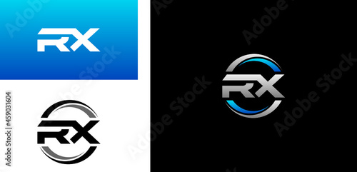RX Letter Initial Logo Design Template Vector Illustration