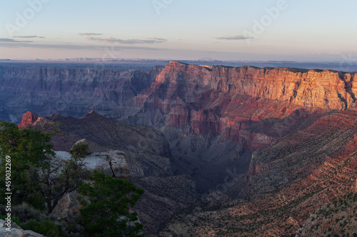 Last light at the South Rim in the Grand Canyon National Park. Image taken from vista point Desert View.