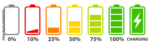 Battery charge level set photo