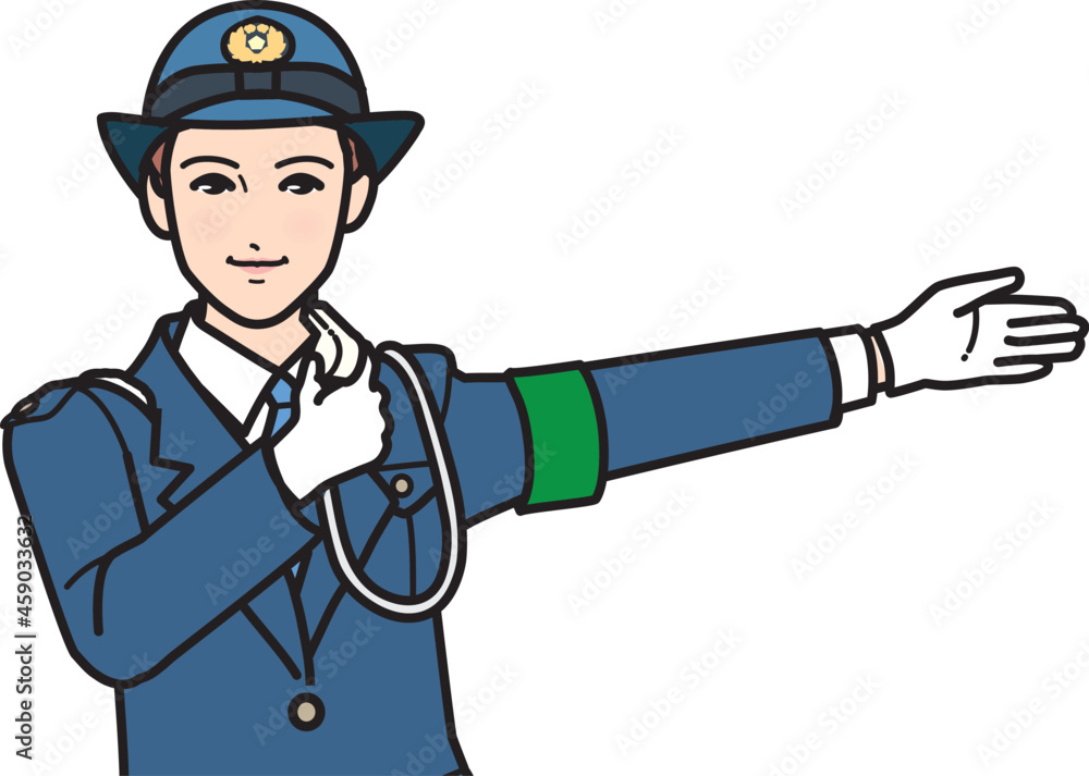 交通整理する女性警察官stock Vector Adobe Stock 交通整理する女性警察官stock Vector Adobe Stock