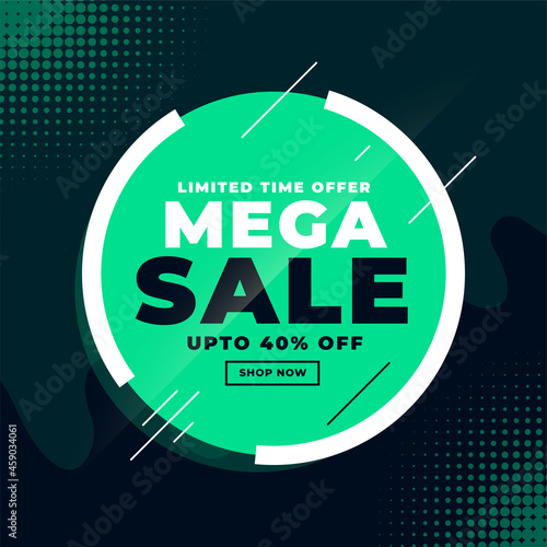 mega sale discount banner design