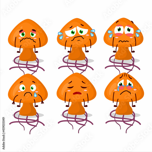 Moordecovirus cartoon in character with sad expression