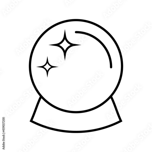 crystal ball icon in trendy isolated on white background.Vector illustration.