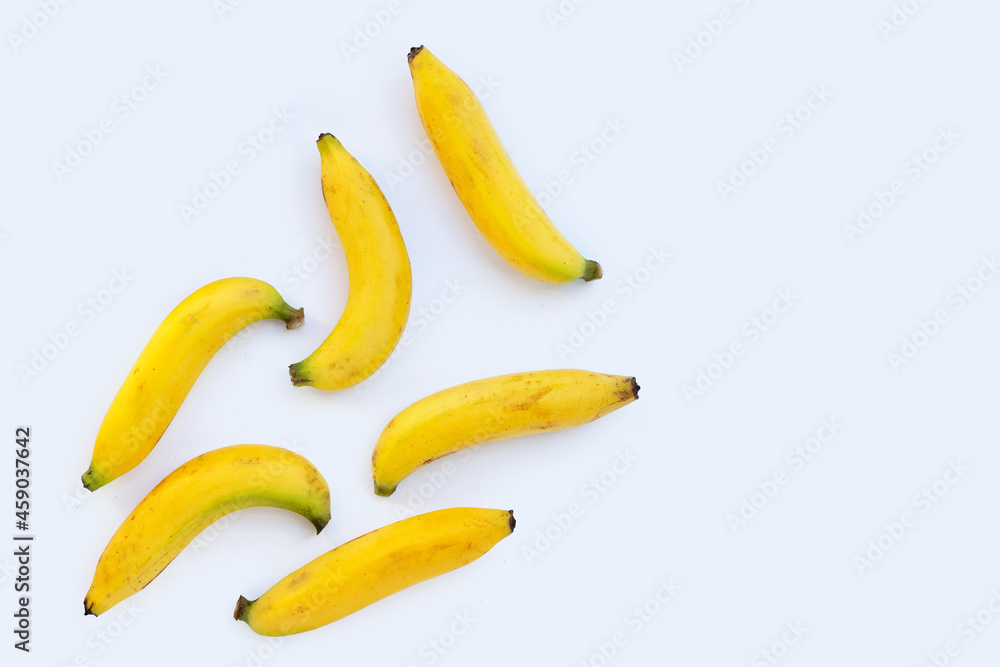 Banana fruit on white background. Banana fruit on white background.