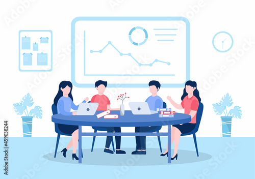 Loss in Business Lead to Bankruptcy, Economic or Loan Payback Problems, Failure and the Sinking of the Financial Crisis Process. Vector Illustration Concept