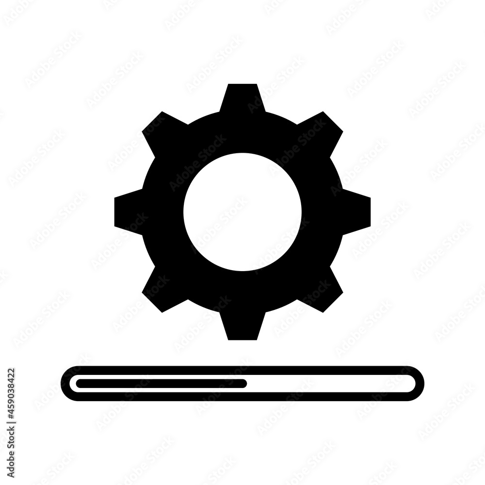 Loading process. Update system icon. Concept of upgrade application progress icon for graphic and web design