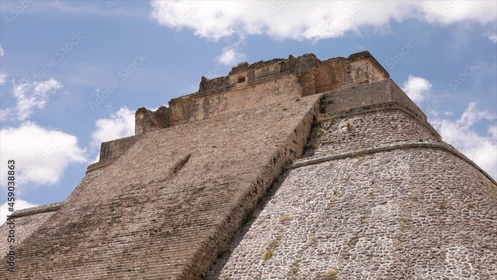 top of the important mayan pyramid of Uxmal archeological zone top of the important mayan pyramid of Uxmal archeological zone