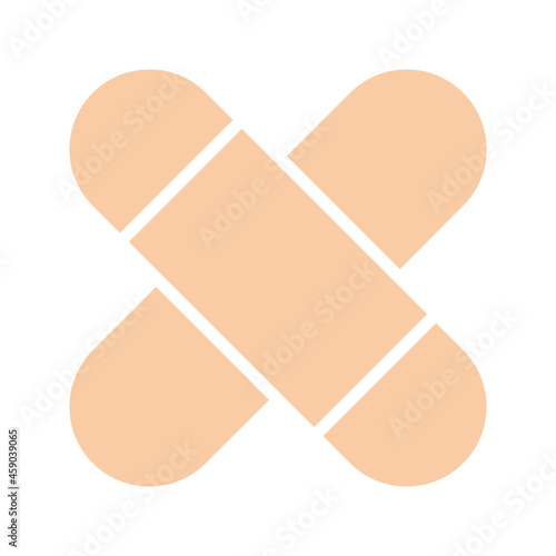Medical plasters isolated on white background, wound plaster or bandage patch, vector adhesive health care object
