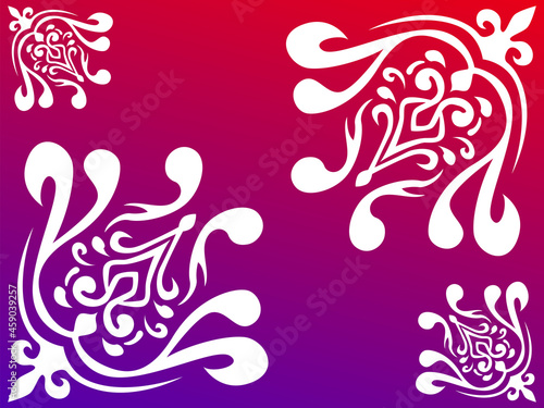 abstract background  tribal ornaments  tattoo design  Culture style  traditional ornament design