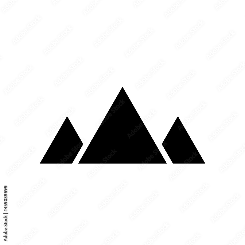 Top of mountain icon vector on white backround Top of mountain icon vector on white backround