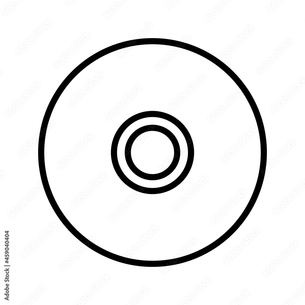 drive cd vector graphics on white background icon drive cd vector graphics on white background icon